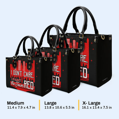 Red - Personalized Custom Leather Handbag - Red01