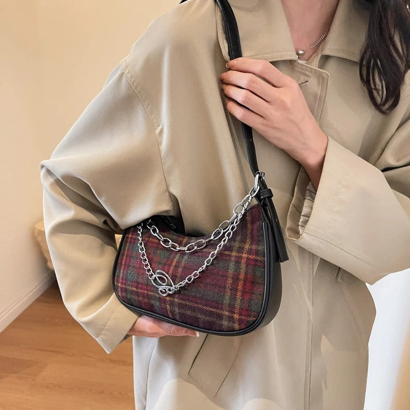 Plaid Mini Shoulder Bag