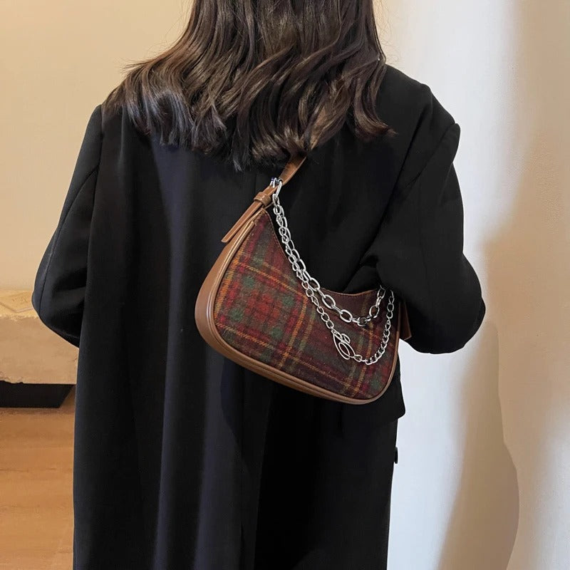 Plaid Mini Shoulder Bag