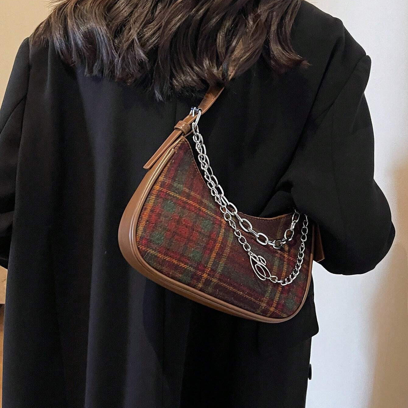 Plaid Mini Shoulder Bag