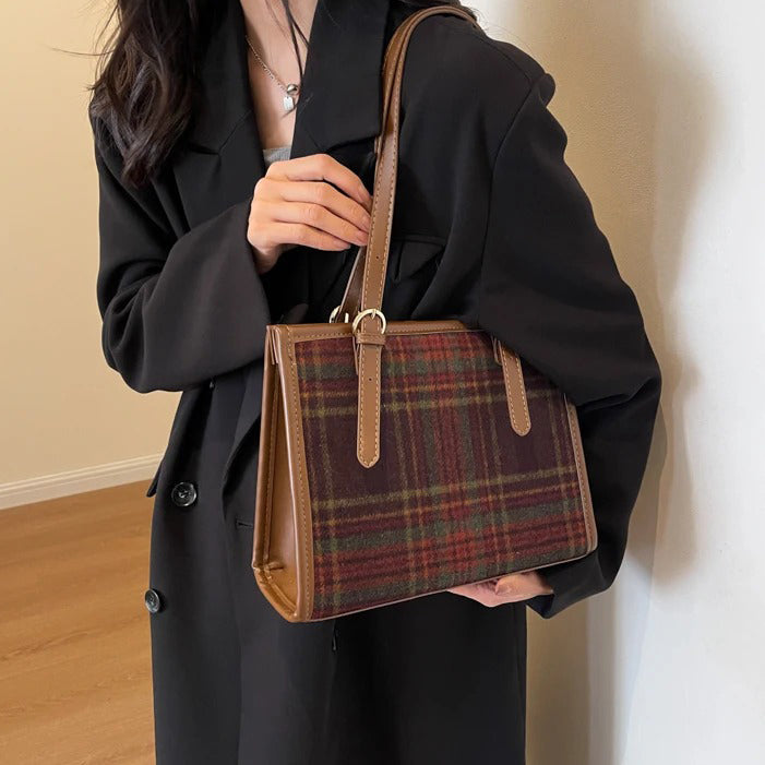 Plaid Tote