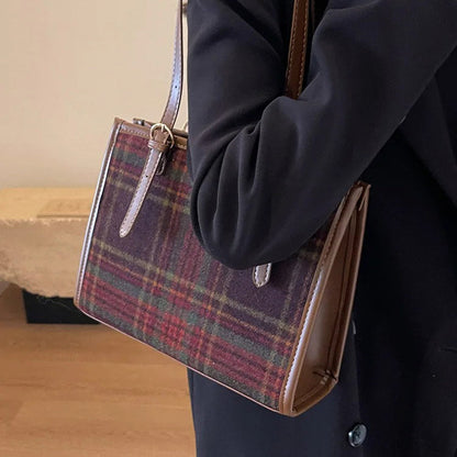 Plaid Tote