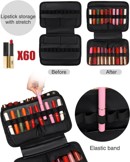 Relavel Detachable 60 Slots 3 Layer Lipstick Storage Case