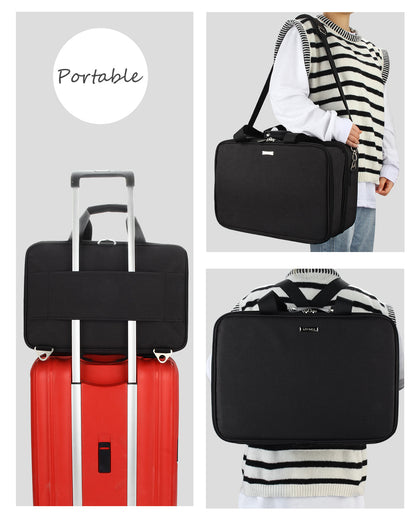 Große, schwarze, professionelle Make-up-Tasche für Visagisten oder Friseure 