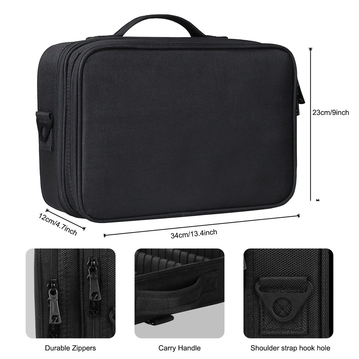 Black Medium Makeup Case