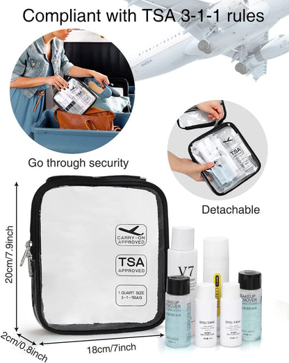 Relavel TSA Approved Clear hangingToiletry Bag for Women and Men