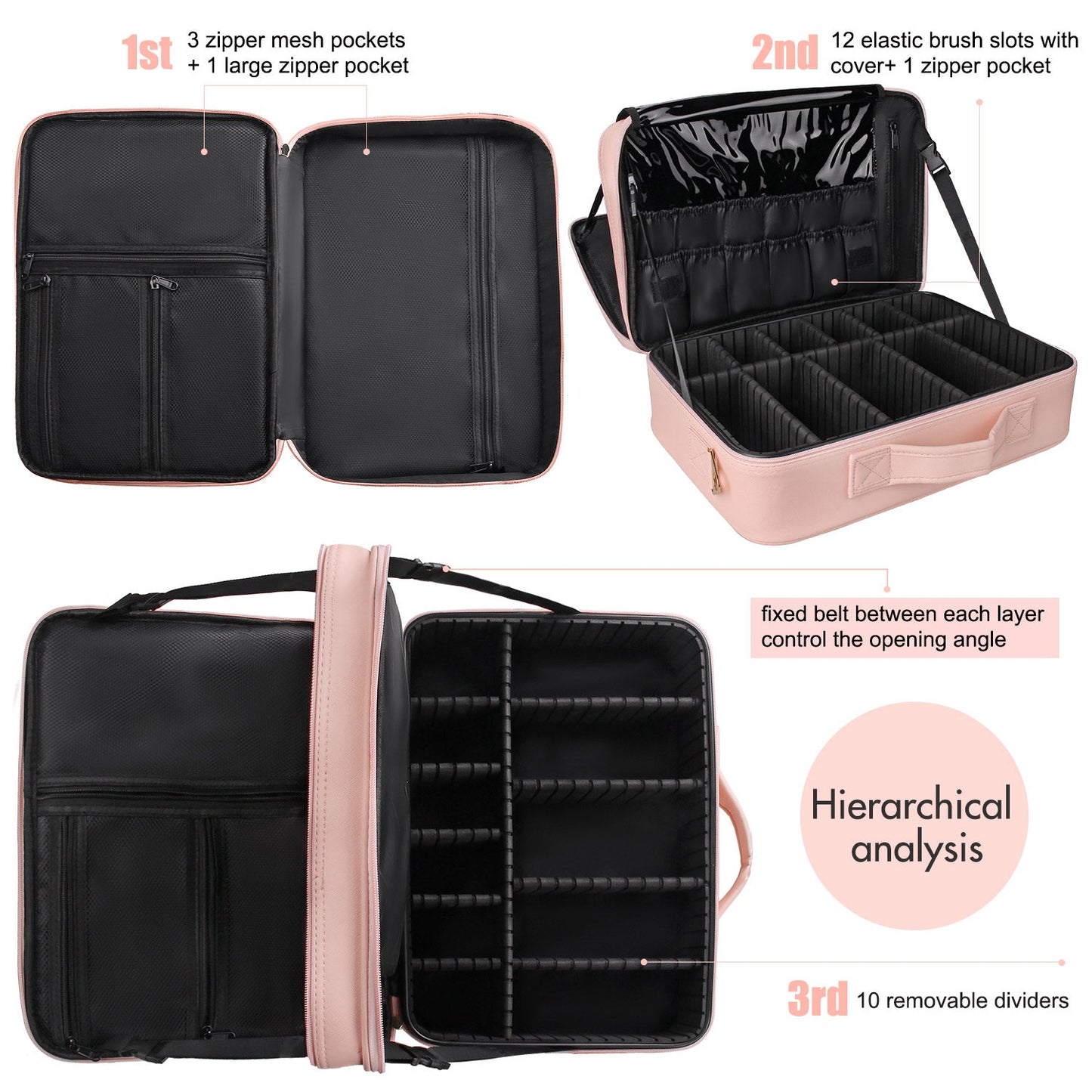 Pink Large Makeup Case