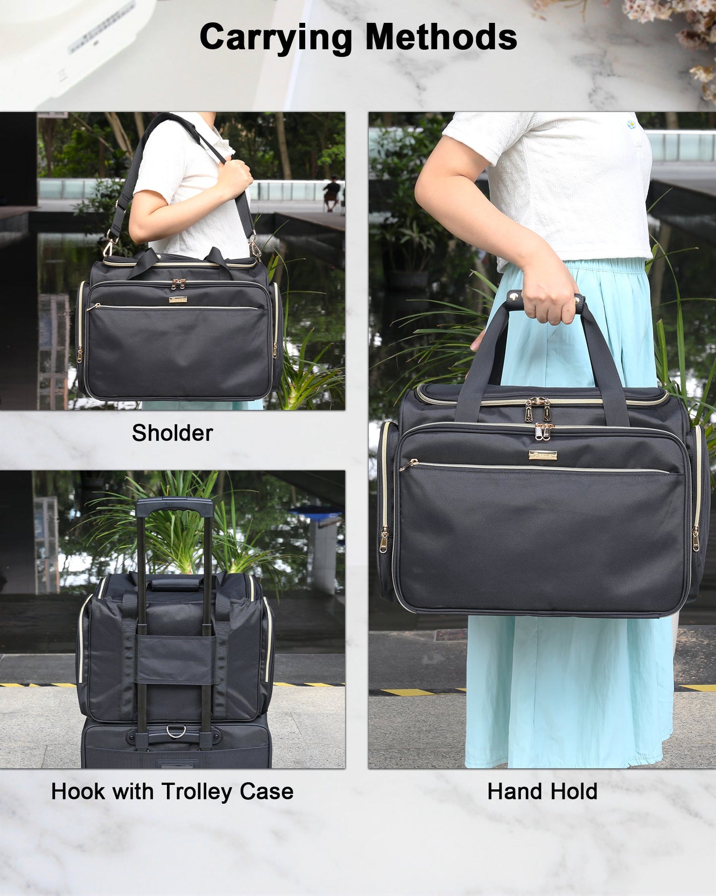 Professional Extra Large Hairstylist Traveling Bag with Two Detachable Small Bags