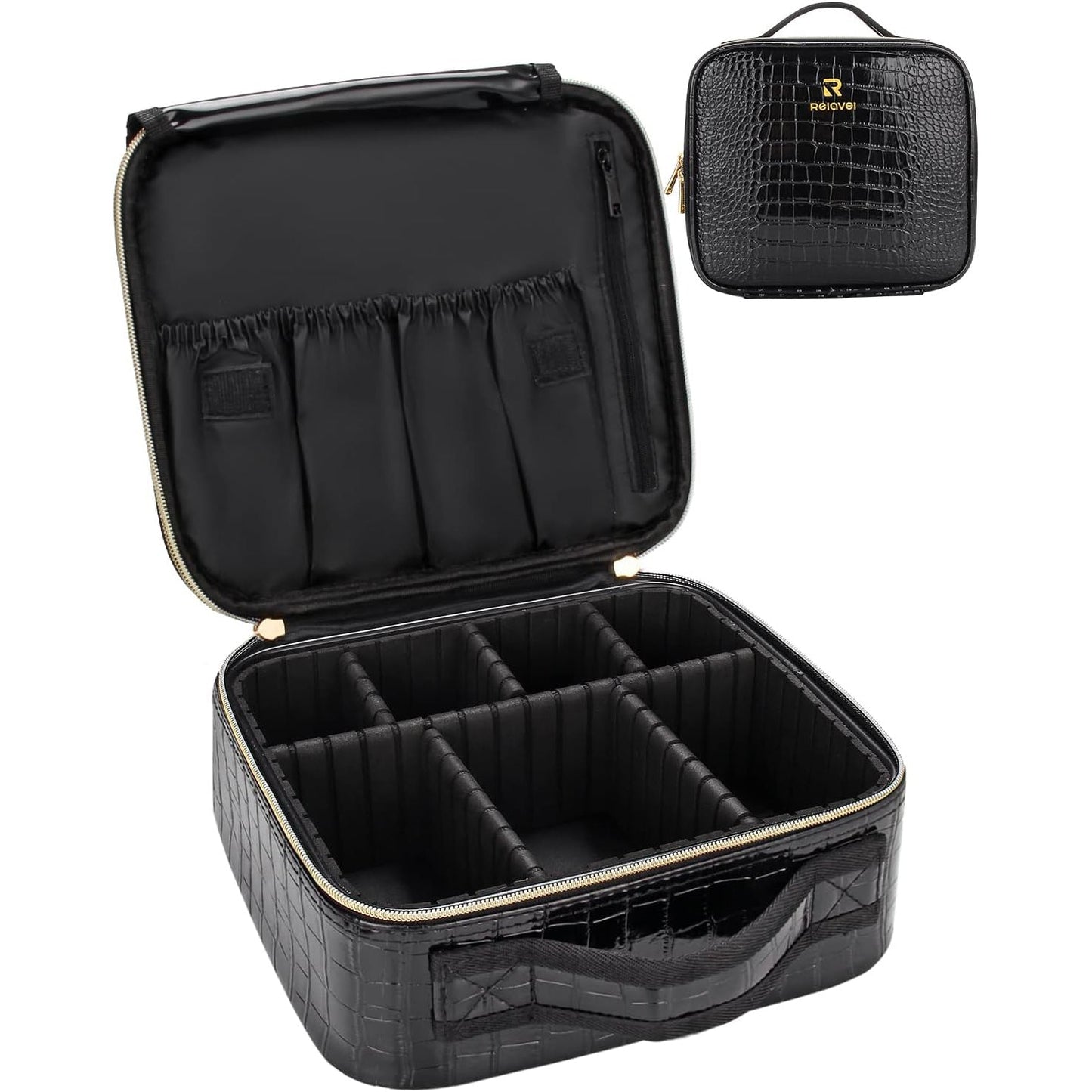 Professional Travel Makeup Case(Crocodile, Small)