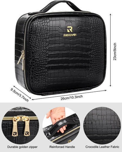 Professional Travel Makeup Case(Crocodile, Small)