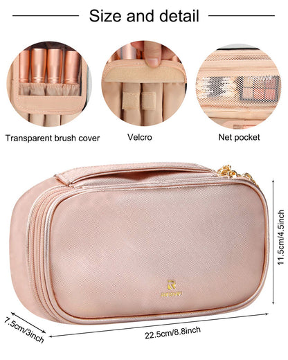 Relavel Small Rose Gold Makeup Bag