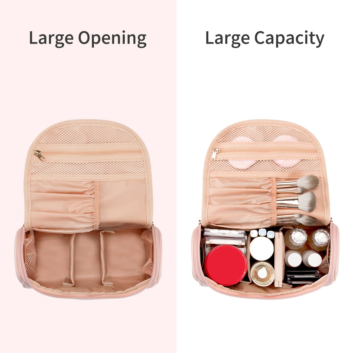 Travel Waterproof Makeup Bag-Pink.