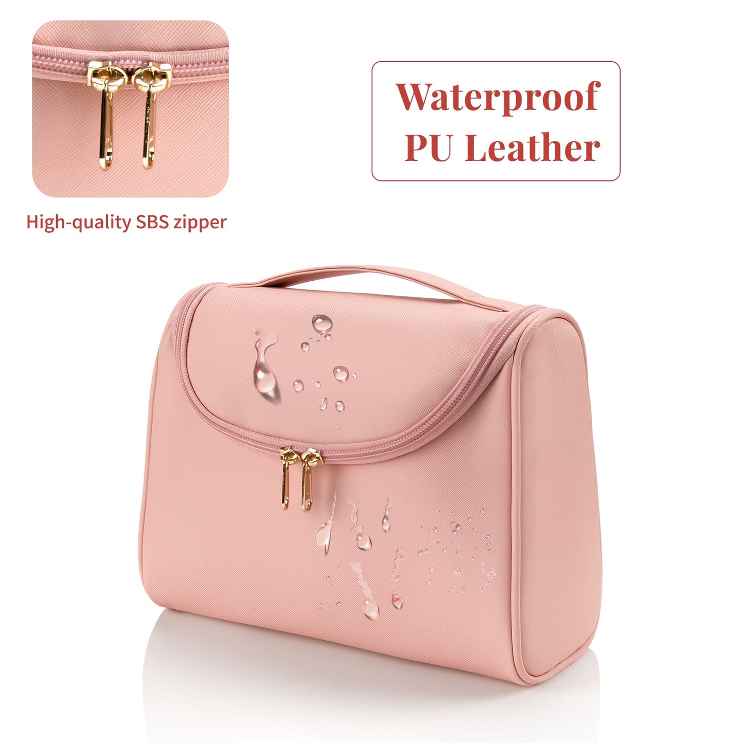 Travel Waterproof Makeup Bag-Pink.