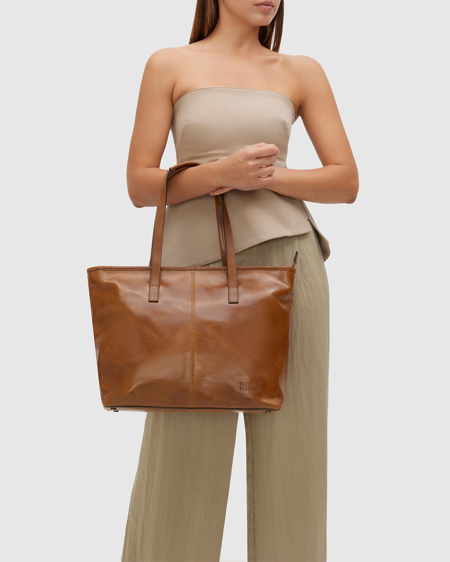 Beatrice Tan - Leather Tote / Work Bag