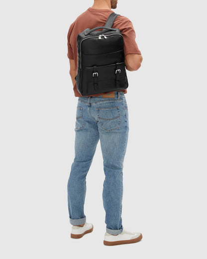 Salvador Black - Leather Backpack