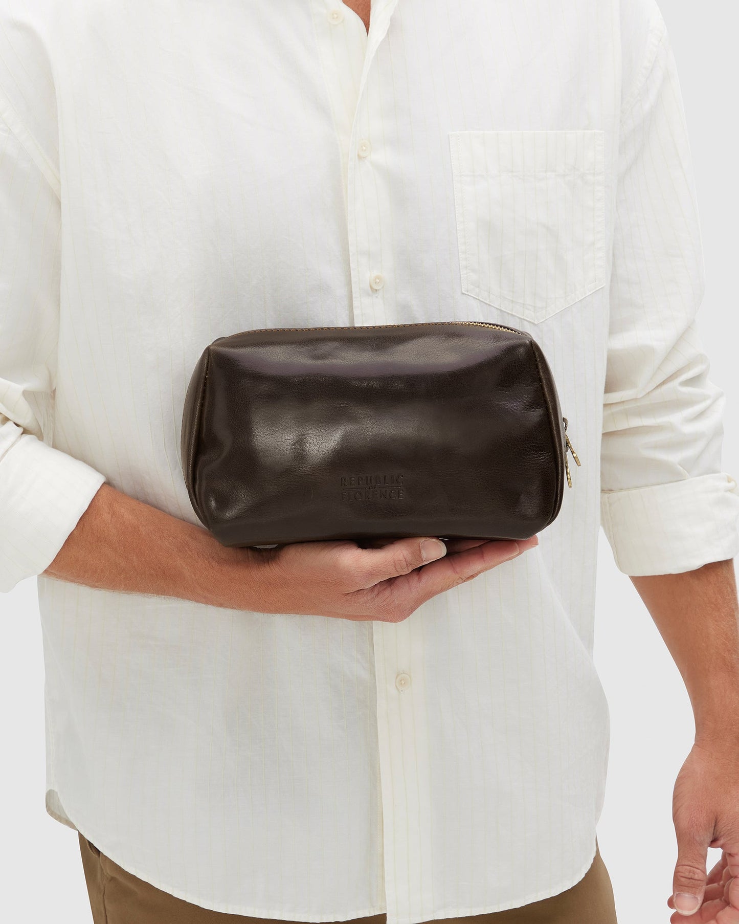 Otto Dopp Kit Chocolate - Leather Toiletry Bag