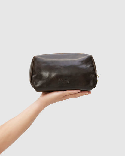 Otto Dopp Kit Chocolate - Leather Toiletry Bag