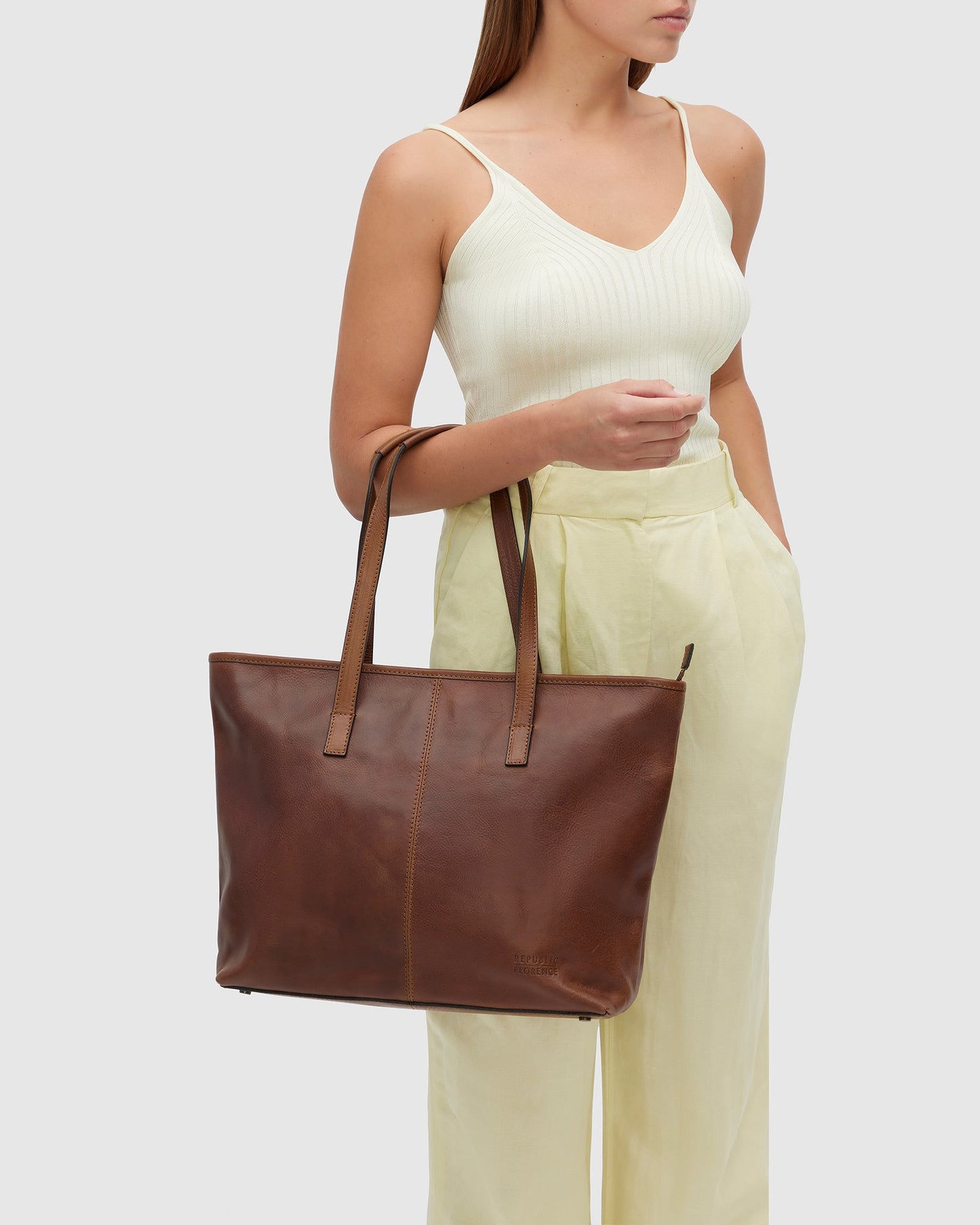 Beatrice Matt Brown - Leather Tote / Work Bag