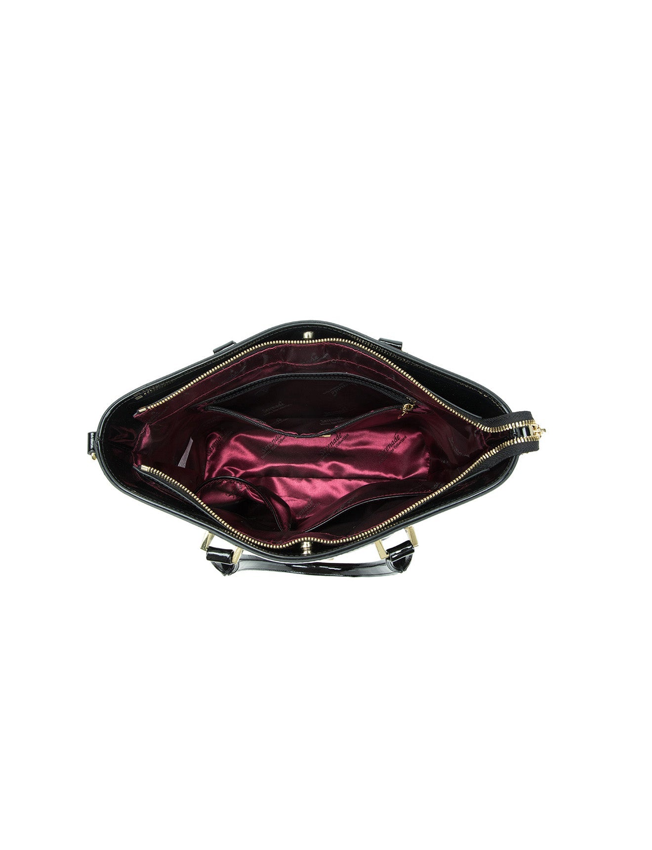 ABBEY PATENT LEATHER GRIP HANDLE BAG- SF6-8787