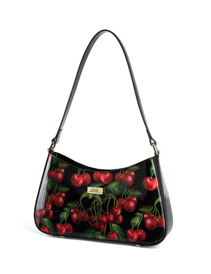 CHERRY PRINT PATENT LEATHER BAG WITH RFID- SN60-0821