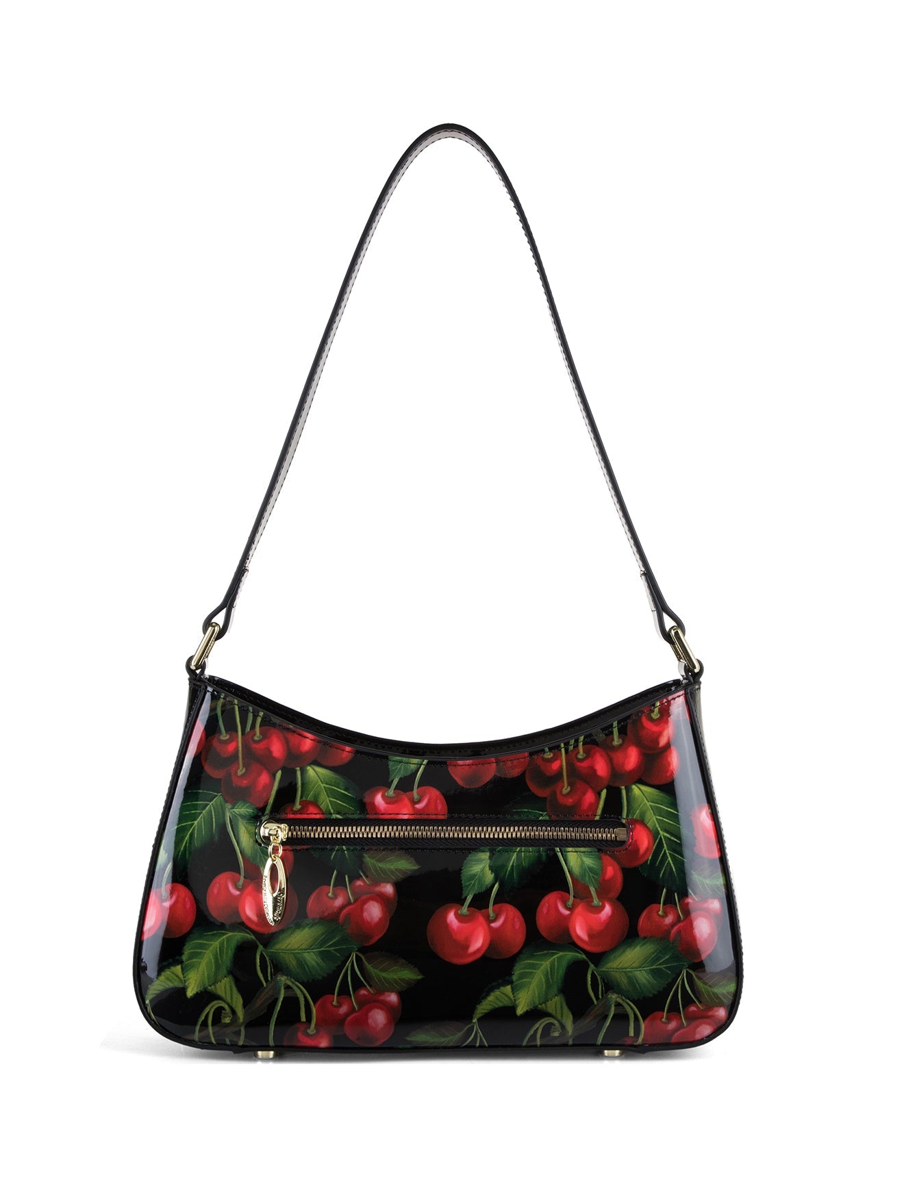 CHERRY PRINT PATENT LEATHER BAG WITH RFID- SN60-0821