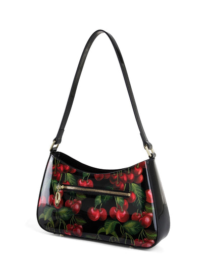 CHERRY PRINT PATENT LEATHER BAG WITH RFID- SN60-0821