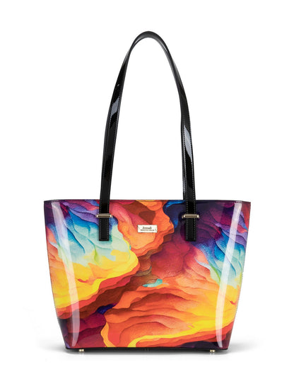 BLAZE PATENT LEATHER TOTE BAG- SN75-0817