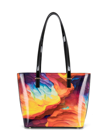 BLAZE PATENT LEATHER TOTE BAG- SN75-0817