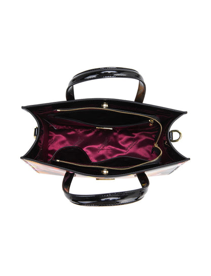 CORDELIA PATENT LEATHER GRIP HANDLE BAG- SN99-0821