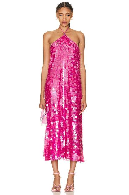 Evelyn Sequinned Midi Dress