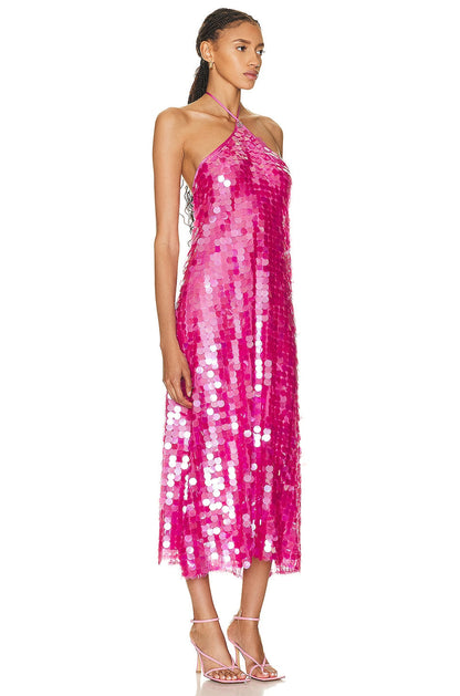 Evelyn Sequinned Midi Dress