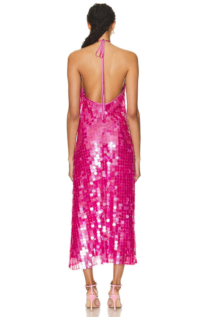 Evelyn Sequinned Midi Dress