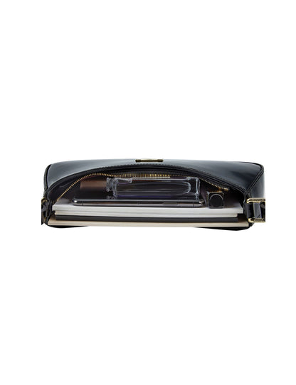 ALLURA PATENT LEATHER BAG WITH RFID- SV1-0821-BLK