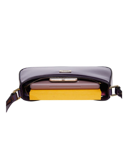 ALLURA PATENT LEATHER BAG WITH RFID- SV1-0821-PUR