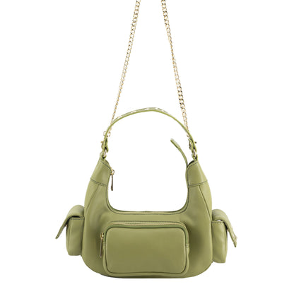 Sally Small Pocket Cozy Green w. Gold