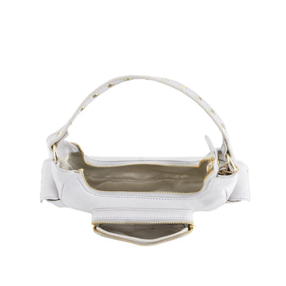 Sally Kleines Taschentuch, Off-White mit Gold