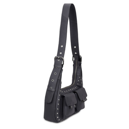 Sally Small Rivet Pure Dunkelgrau mit Silber