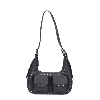 Sally Small Rivet Pure Dunkelgrau mit Silber