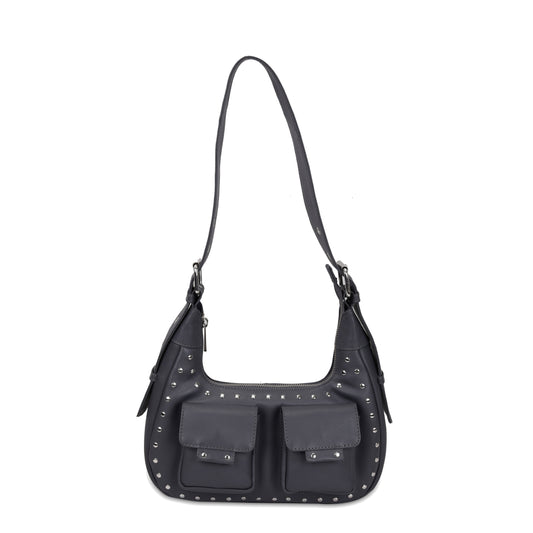 Sally Small Rivet Pure Dunkelgrau mit Silber