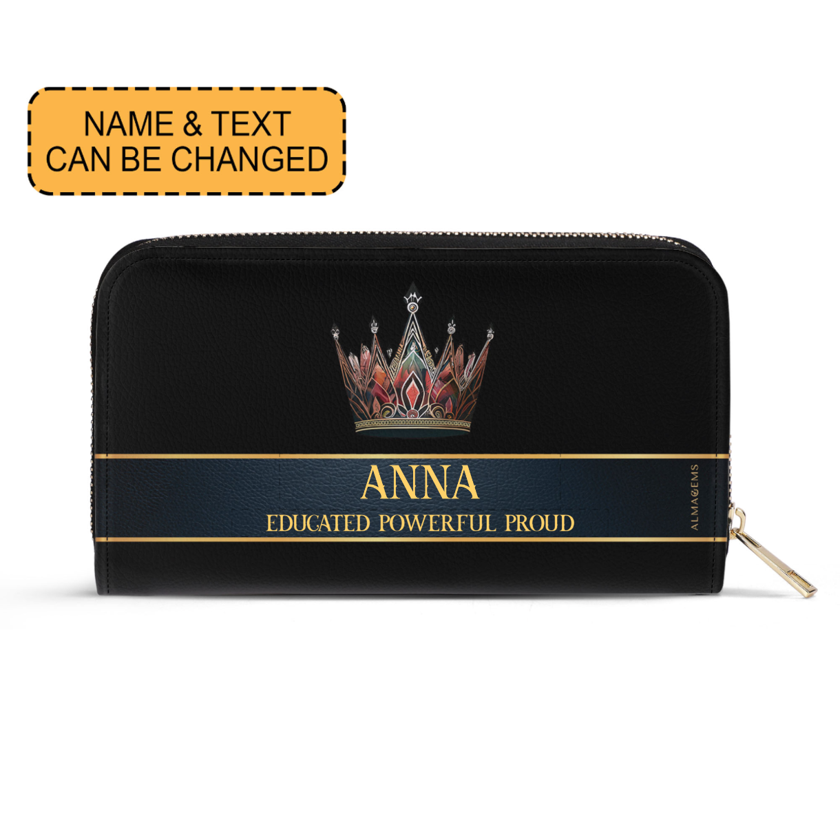 Queen Black - New - Women Leather Wallet - queen02blackWL