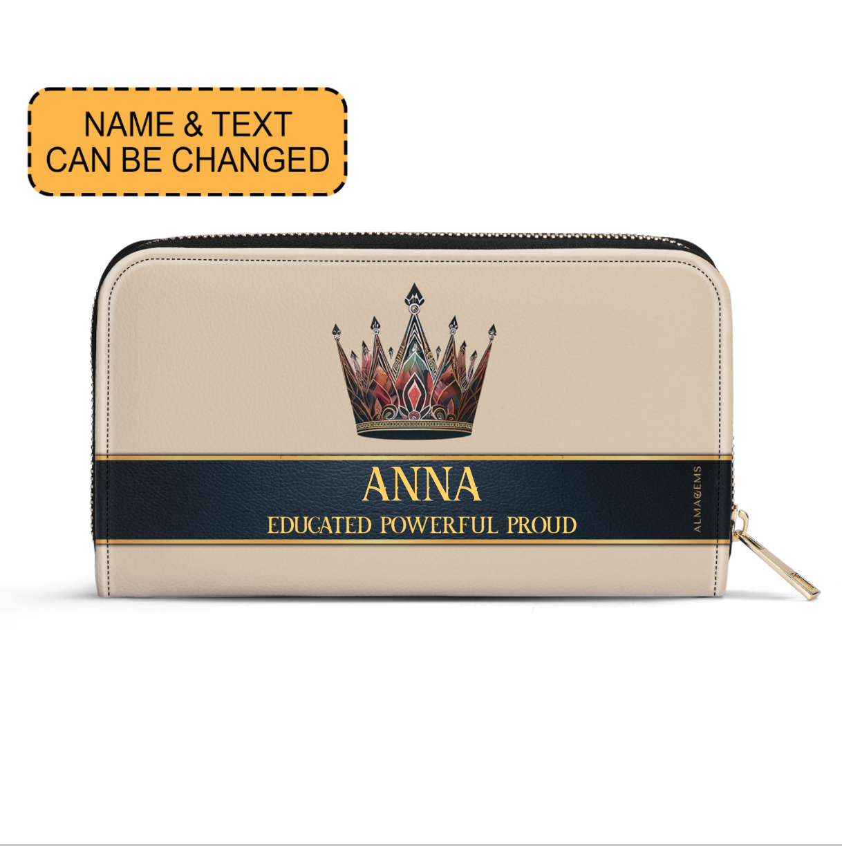 Queen Beige - New - Women Leather Wallet - queen02beigeWL