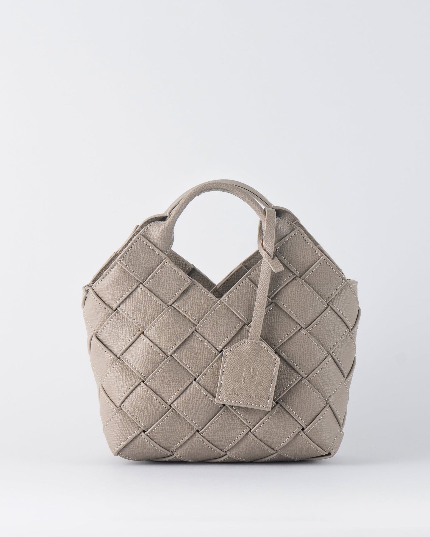 Clementine Woven Mini Tote Bag Desert Beige