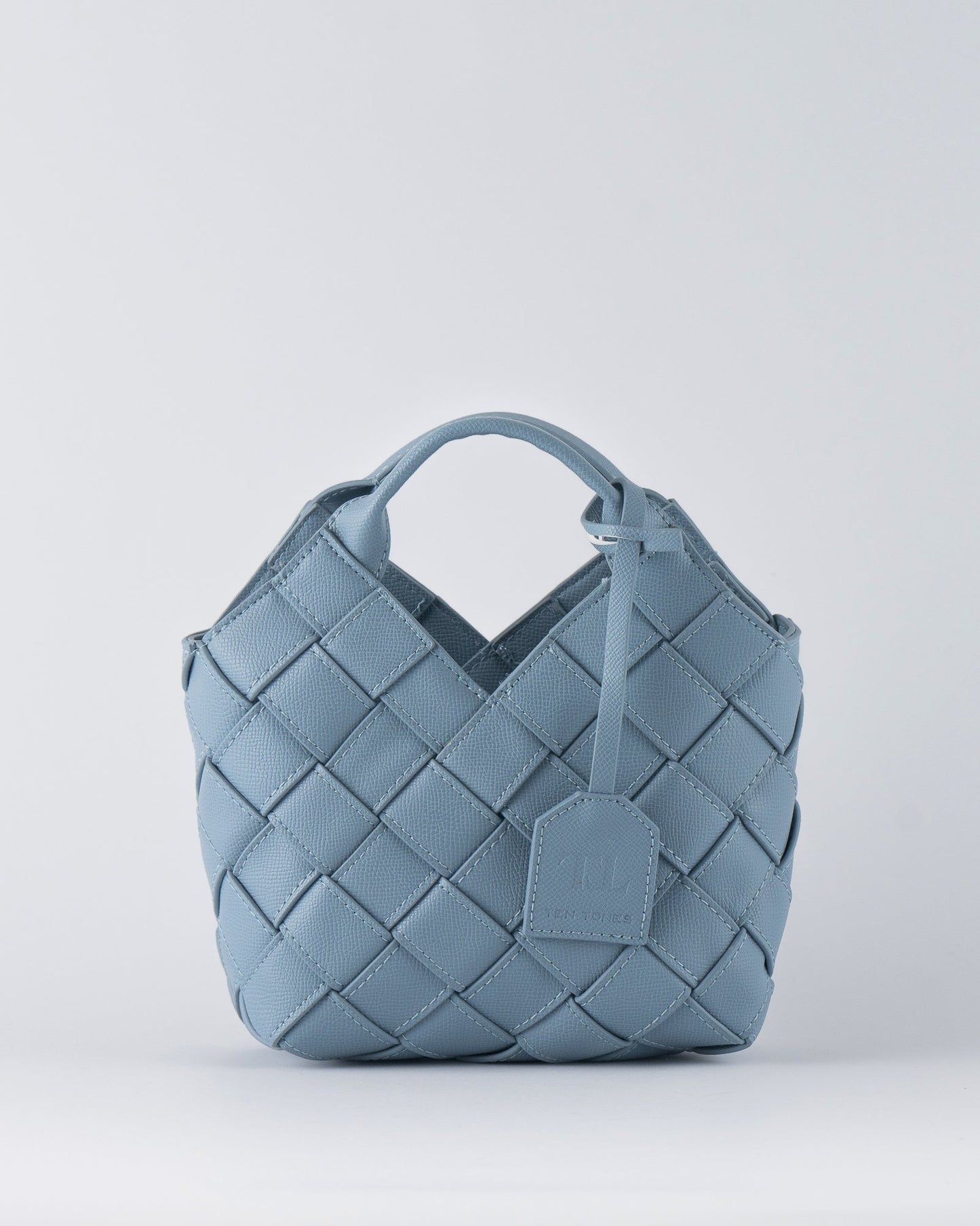 Clementine Woven Mini Tote Bag Sky Blue