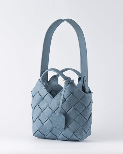 Clementine Woven Mini Tote Bag Sky Blue