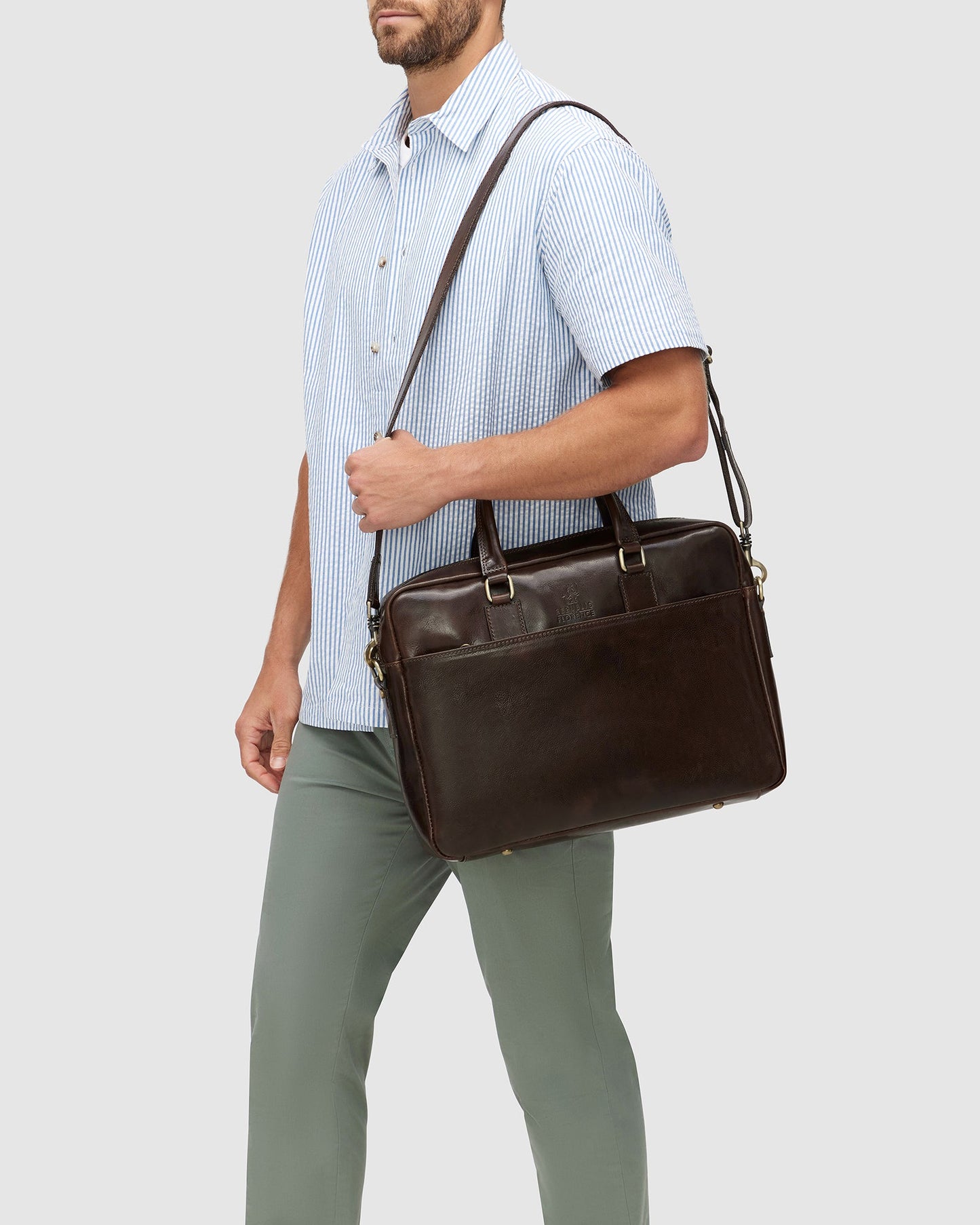 Tokyo Chocolate - Slim Leather Briefcase