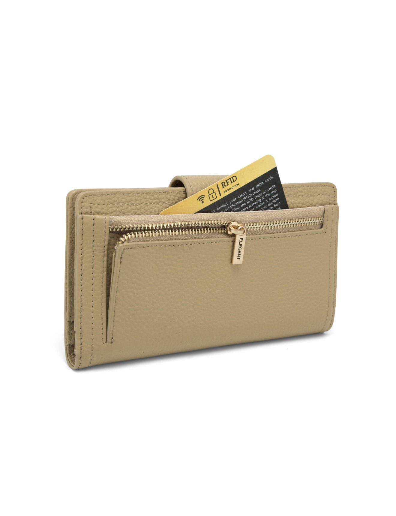 FAITH LEATHER TAB STYLE RFID WALLET- WE1-23-ARTICHOKE - SALE