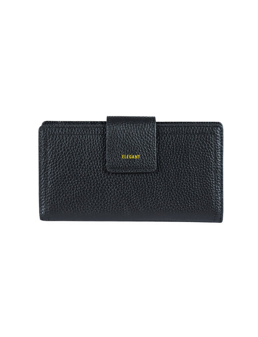 FAITH LEATHER TAB STYLE RFID WALLET- WE1-23-BLK- SALE