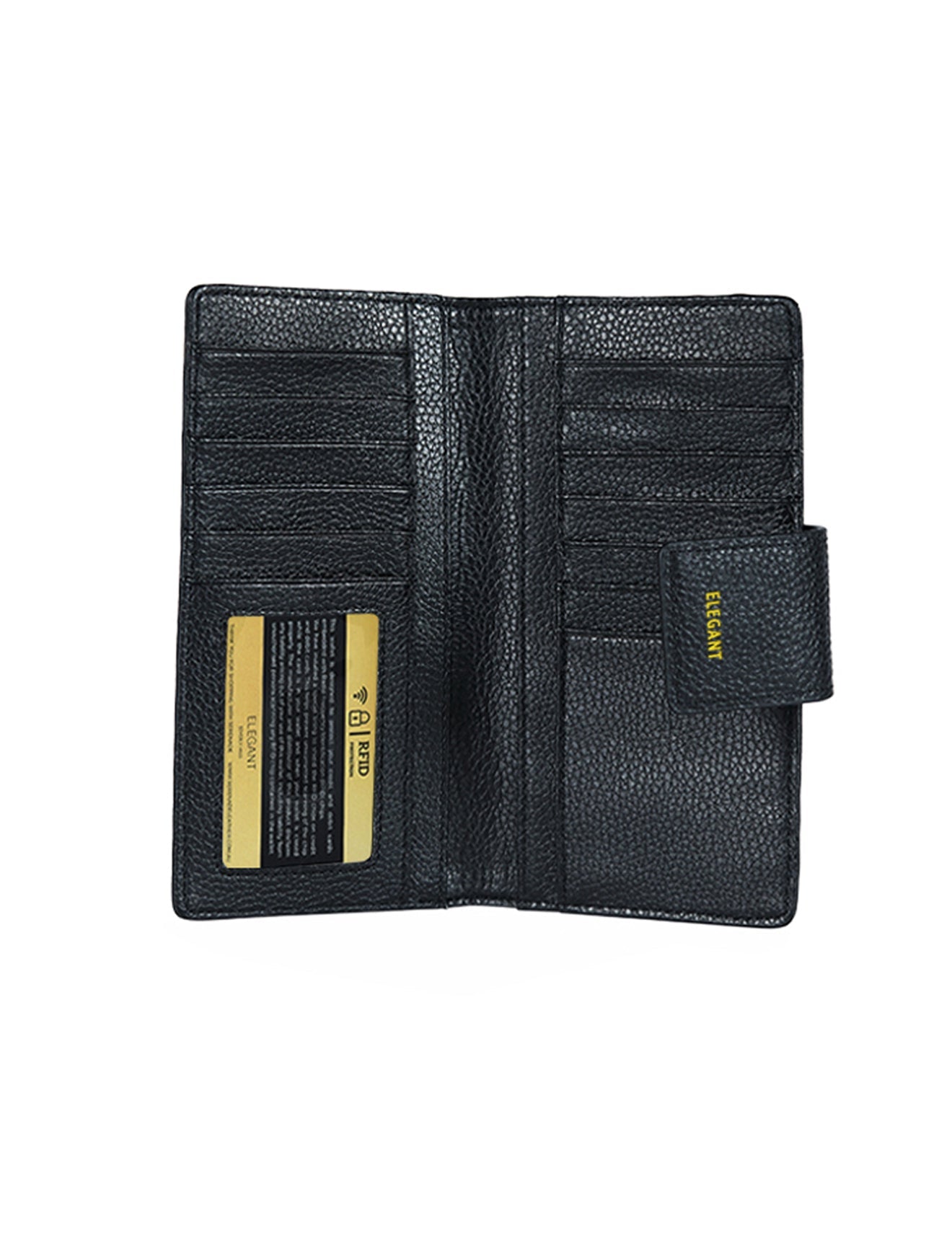 FAITH LEATHER TAB STYLE RFID WALLET- WE1-23-BLK- SALE