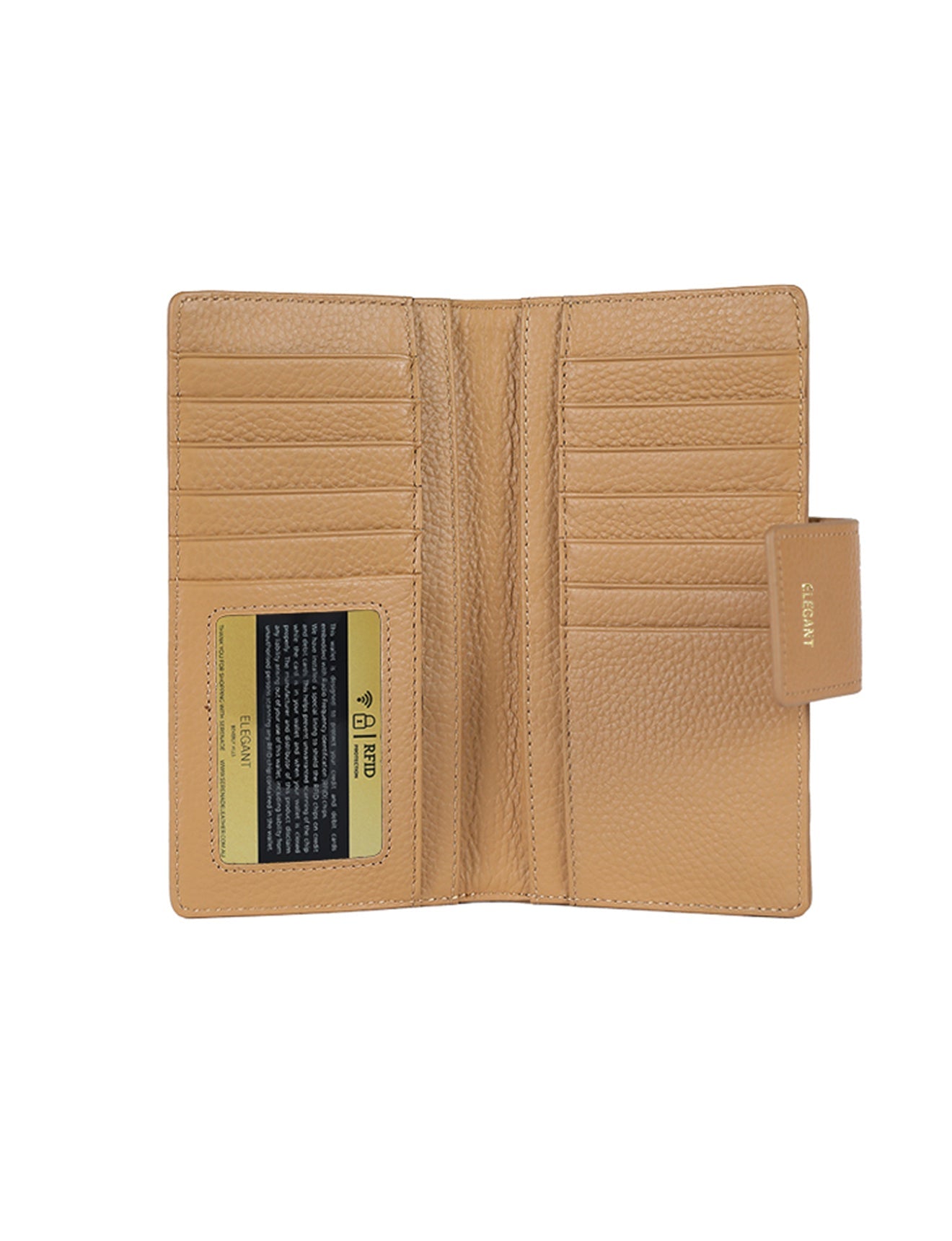 FAITH LEATHER TAB STYLE RFID WALLET- WE1-23-CAM- SALE