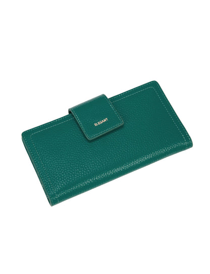 FAITH LEATHER TAB STYLE RFID WALLET- EMERALD- LOWER PRICE!